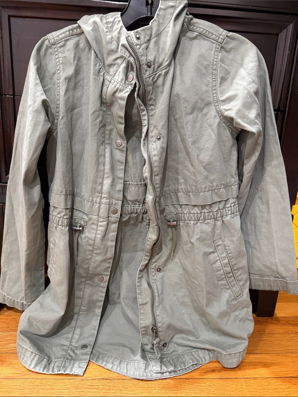 Old Navy Olive Green Kids Utility Trench Coat